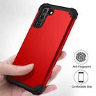 For Samsung Galaxy S21 Plus 5G PC+ Silicone Three-piece Anti-drop Mobile Phone Protective Back Cover(Red) - 2