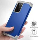 For Samsung Galaxy S21 Ultra  5G PC+ Silicone Three-piece Anti-drop Mobile Phone Protective Back Cover(Blue) - 2