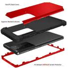 For Samsung Galaxy S21 Ultra  5G PC+ Silicone Three-piece Anti-drop Mobile Phone Protective Back Cover(Red) - 3