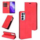 For OPPO Reno 5 5G Retro-skin Business Magnetic Suction Leather Case with Holder & Card Slots & Wallet(Red) - 1