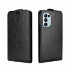 For OPPO Reno5 5G R64 Texture Single Vertical Flip Leather Protective Case with Card Slots & Photo Frame(Black) - 2