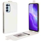 For OPPO Reno5 5G R64 Texture Single Vertical Flip Leather Protective Case with Card Slots & Photo Frame(White) - 1