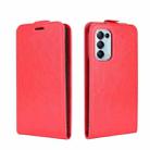 For OPPO Reno5 5G R64 Texture Single Vertical Flip Leather Protective Case with Card Slots & Photo Frame(Red) - 2