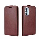 For OPPO Reno5 5G R64 Texture Single Vertical Flip Leather Protective Case with Card Slots & Photo Frame(Brown) - 2
