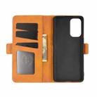 For OPPO Reno5 5G Dual-side Magnetic Buckle Horizontal Flip Leather Case with Holder & Card Slots & Wallet(Yellow) - 4
