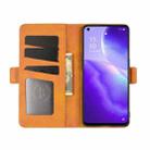 For OPPO Reno5 5G Dual-side Magnetic Buckle Horizontal Flip Leather Case with Holder & Card Slots & Wallet(Yellow) - 5