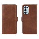 For OPPO Reno5 5G Dual-side Magnetic Buckle Horizontal Flip Leather Case with Holder & Card Slots & Wallet(Brown) - 2