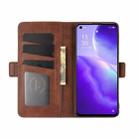 For OPPO Reno5 5G Dual-side Magnetic Buckle Horizontal Flip Leather Case with Holder & Card Slots & Wallet(Brown) - 5