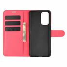For OPPO Reno5 5G Litchi Texture Horizontal Flip Protective Case with Holder & Card Slots & Wallet(Red) - 4