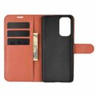For OPPO Reno5 5G Litchi Texture Horizontal Flip Protective Case with Holder & Card Slots & Wallet(Brown) - 4