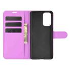 For OPPO Reno5 5G Litchi Texture Horizontal Flip Protective Case with Holder & Card Slots & Wallet(Purple) - 4