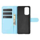 For OPPO Reno5 5G Litchi Texture Horizontal Flip Protective Case with Holder & Card Slots & Wallet(Blue) - 4