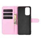 For OPPO Reno5 5G Litchi Texture Horizontal Flip Protective Case with Holder & Card Slots & Wallet(Pink) - 4