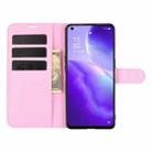For OPPO Reno5 5G Litchi Texture Horizontal Flip Protective Case with Holder & Card Slots & Wallet(Pink) - 5