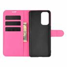 For OPPO Reno5 5G Litchi Texture Horizontal Flip Protective Case with Holder & Card Slots & Wallet(Rose Red) - 4