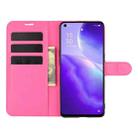For OPPO Reno5 5G Litchi Texture Horizontal Flip Protective Case with Holder & Card Slots & Wallet(Rose Red) - 5