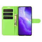 For OPPO Reno5 5G Litchi Texture Horizontal Flip Protective Case with Holder & Card Slots & Wallet(Green) - 5