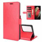 For Samsung Galaxy S21 Ultra R64 Texture Single Horizontal Flip Protective Case with Holder & Card Slots & Wallet& Photo Frame(Red) - 1