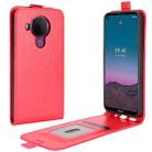 For Nokia 5.4 R64 Texture Single Vertical Flip Leather Protective Case with Card Slots & Photo Frame(Red) - 1