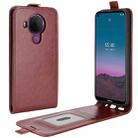 For Nokia 5.4 R64 Texture Single Vertical Flip Leather Protective Case with Card Slots & Photo Frame(Brown) - 1