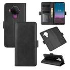 For Nokia 5.4 Dual-side Magnetic Buckle Horizontal Flip Leather Case with Holder & Card Slots & Wallet(Black) - 1