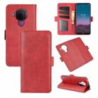 For Nokia 5.4 Dual-side Magnetic Buckle Horizontal Flip Leather Case with Holder & Card Slots & Wallet(Red) - 1