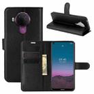 For Nokia 5.4 Litchi Texture Horizontal Flip Protective Case with Holder & Card Slots & Wallet(Black) - 1