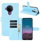 For Nokia 5.4 Litchi Texture Horizontal Flip Protective Case with Holder & Card Slots & Wallet(Blue) - 1