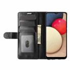 For Samsung Galaxy A02s (US Version) / M02s R64 Texture Single Horizontal Flip Protective Case with Holder & Card Slots & Wallet& Photo Frame(Black) - 5