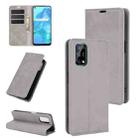 For OPPO Realme V5/K7X/Realme Q2/Realme 7 5G Retro-skin Business Magnetic Suction Leather Case with Holder & Card Slots & Wallet(Grey) - 1