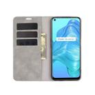 For OPPO Realme V5/K7X/Realme Q2/Realme 7 5G Retro-skin Business Magnetic Suction Leather Case with Holder & Card Slots & Wallet(Grey) - 5