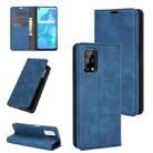 For OPPO Realme V5/K7X/Realme Q2/Realme 7 5G Retro-skin Business Magnetic Suction Leather Case with Holder & Card Slots & Wallet(Dark Blue) - 1