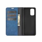 For OPPO Realme V5/K7X/Realme Q2/Realme 7 5G Retro-skin Business Magnetic Suction Leather Case with Holder & Card Slots & Wallet(Dark Blue) - 4