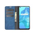 For OPPO Realme V5/K7X/Realme Q2/Realme 7 5G Retro-skin Business Magnetic Suction Leather Case with Holder & Card Slots & Wallet(Dark Blue) - 5