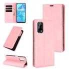For OPPO Realme V5/K7X/Realme Q2/Realme 7 5G Retro-skin Business Magnetic Suction Leather Case with Holder & Card Slots & Wallet(Pink) - 1