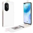 For Huawei nova 8 Pro 5G R64 Texture Single Vertical Flip Leather Protective Case with Card Slots & Photo Frame(White) - 1