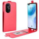For Huawei nova 8 Pro 5G R64 Texture Single Vertical Flip Leather Protective Case with Card Slots & Photo Frame(Red) - 1