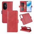 For Huawei nova 8 Pro 5G Dual-side Magnetic Buckle Horizontal Flip Leather Case with Holder & Card Slots & Wallet(Red) - 1