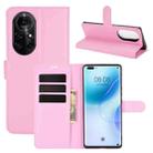 For Huawei nova 8 Pro 5G Litchi Texture Horizontal Flip Protective Case with Holder & Card Slots & Wallet(Pink) - 1