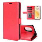 For Huawei nova 8 5G R64 Texture Single Horizontal Flip Protective Case with Holder & Card Slots & Wallet & Photo Frame(Red) - 1