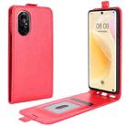 For Huawei nova 8 5G R64 Texture Single Vertical Flip Leather Protective Case with Card Slots & Photo Frame(Red) - 1