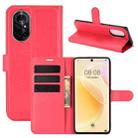 For Huawei nova 8 5G Litchi Texture Horizontal Flip Protective Case with Holder & Card Slots & Wallet(Red) - 1