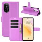For Huawei nova 8 5G Litchi Texture Horizontal Flip Protective Case with Holder & Card Slots & Wallet(Purple) - 1