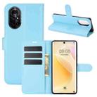 For Huawei nova 8 5G Litchi Texture Horizontal Flip Protective Case with Holder & Card Slots & Wallet(Blue) - 1