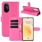 For Huawei nova 8 5G Litchi Texture Horizontal Flip Protective Case with Holder & Card Slots & Wallet(Rose red) - 1