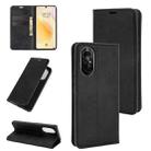 For Huawei nova 8 5G Retro-skin Business Magnetic Suction Leather Case with Holder & Card Slots & Wallet(Black) - 1