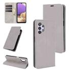 For Samsung Galaxy A32 5G Retro-skin Business Magnetic Suction Leather Case with Holder & Card Slots & Wallet(Grey) - 1