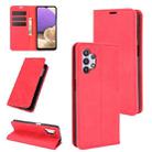 For Samsung Galaxy A32 5G Retro-skin Business Magnetic Suction Leather Case with Holder & Card Slots & Wallet(Red) - 1