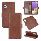 For Samsung Galaxy A32 5G Dual-side Magnetic Buckle Horizontal Flip Leather Case with Holder & Card Slots & Wallet(Brown) - 1