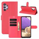 For Samsung Galaxy A32 5G Litchi Texture Horizontal Flip Protective Case with Holder & Card Slots & Wallet(Red) - 1